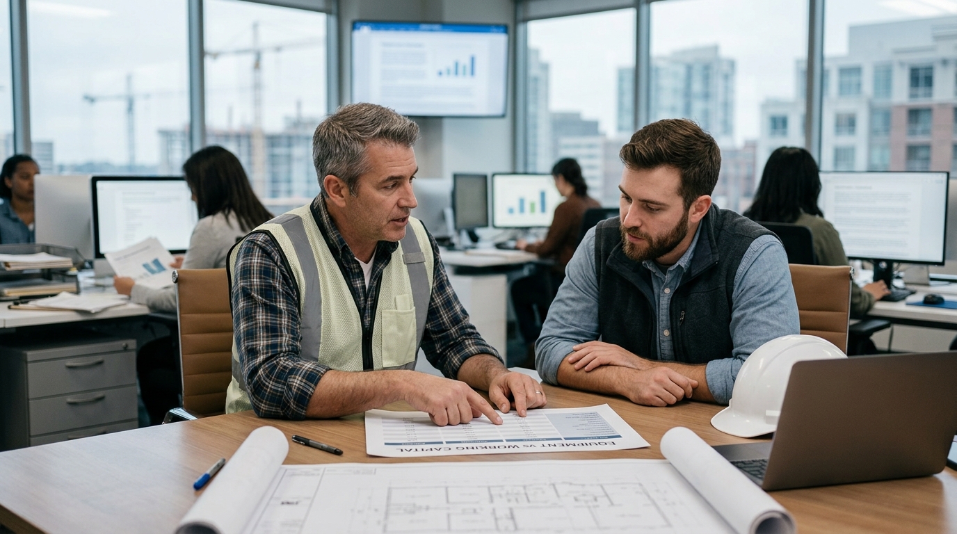 Illustration: Equipment Financing vs. Working Capital: Which One Your Construction Company Needs in 2026